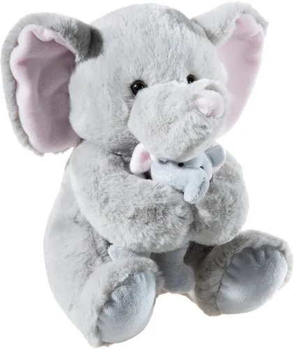 Heunec® Kuscheltier Misanimo, Elefant mit Baby, 25 cm