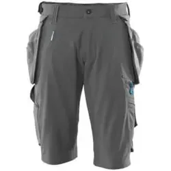 Herren Shorts mit Hängetaschen ADVANCED, Dunkelanthrazit, Größe C47 - Arbeits- & Schutzkleidung: Diese wasserabweisenden Shorts bieten ultimativen Stretch und Bewegungsfreiheit. Mit abnehmbaren CORDURA® Hängetaschen und anatomisch geschnittenem Bund, ideal für Handwerker.