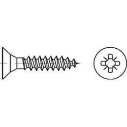 ART 89097 Spanplattenschrauben Seko CE A 2 4,5 x 60 -Z Vollgewinde - Hochwertige Spanplattenschrauben mit Senkkopf und Pozidriv-Kreuzschlitz, ideal für präzise Holzverbindungen – 500 Stück im Set für umfangreiche Projekte.