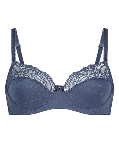 Hunkemöller Unwattierter Bügel-BH Sophie - Blue Indigo - 75D - Eleganter Bügel-BH mit vollen Cups für optimalen Komfort. Der BH bietet perfekten Halt und ist ideal für jeden Tag. Ideal für eine schöne Silhouette und angenehmes Tragegefühl.
