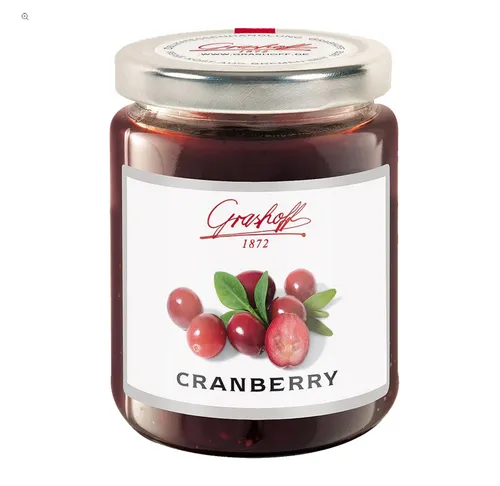 Grashoff Cranberry Konfitüre Extra fruchtig süßer Fruchtaufstrich 250g