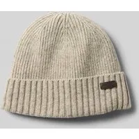 Barbour Beanie aus Woll-Mix Modell 'CARLTON' in Hellgrau Melange, Größe 1