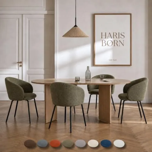 Haris Børn® Esszimmerstühle (4er Set) Grün in grün von Haris Børn