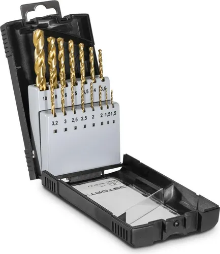 TROTEC HSS-Metallbohrer-Set (15-tlg.), 1,5 bis 10 mm Durchmesser
