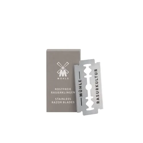 MÜHLE 10er Pack Rasierklingen für alle gängigen Modelle der Sicherheitsrasierer und Rasierhobel - rostfreier Stahl