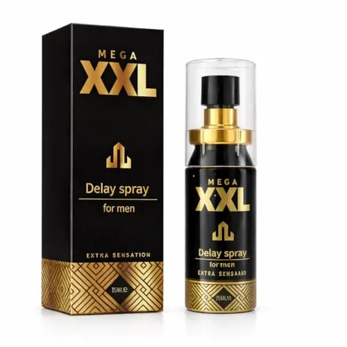 MEGA XXL Delay Spray für Männer, Verzögerungsspray und Intimspray, 15 ml, für mehr Kontrolle und längeres Genießen, diskrete Anwendung, Herbal Formula