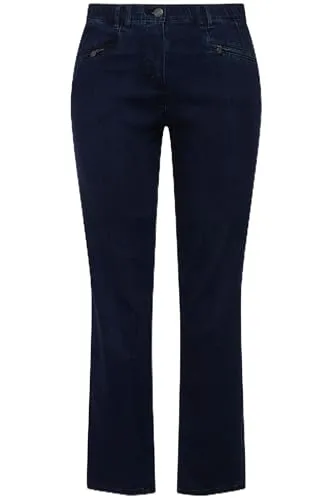 Ulla Popken Regular-fit-Jeans Mony - Kinderhosen mit konischem Bein und praktischen Reißverschlusstaschen, ideal für einen lässigen Look und hohen Tragekomfort.