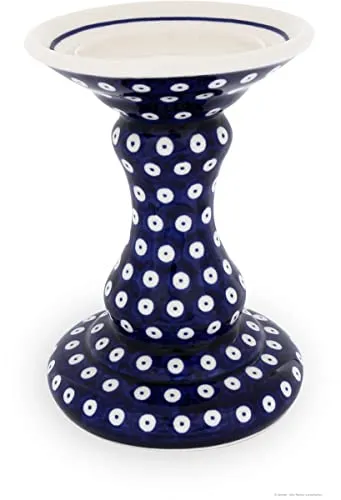 Bunzlauer Keramik Kerzenhalter für Stumpenkerzen bis 8cm - Dekor 42 - Kerzenständer aus handgefertigter Keramik, ideal für jeden Raum und perfekt für Stumpenkerzen. Verleihen Sie Ihrem Zuhause eine gemütliche Atmosphäre.