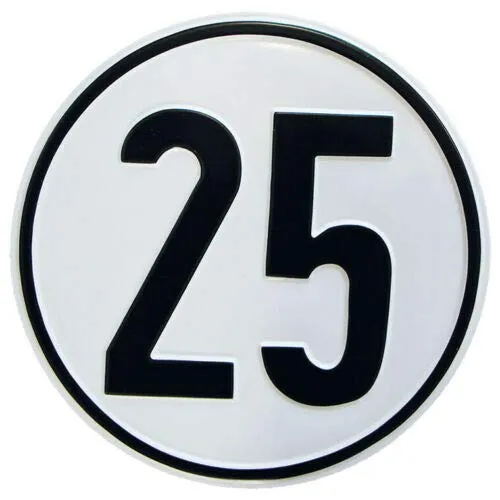 Systafex® Alu Geschwindigkeitsschild Schild 25 km/h Höchstgeschwindigkeit für Anhänger Bauwagen Traktor Baumaschinen (25km/h Alu Schild)