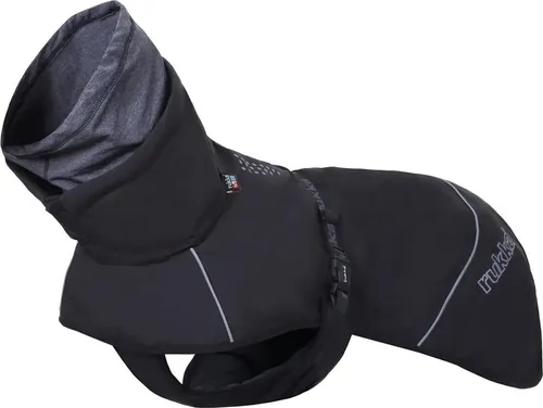 Rukka Pets Winterjacke Warmup 2.0, Größe: 50 cm, Farbe: black - Hundemantel, wasser- und winddicht mit abnehmbarem Sturmkragen und wärmendem Fleece-Futter für optimalen Schutz bei kaltem Wetter.