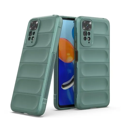betterfon Handyhülle kompatibel mit Xiaomi Note 11s | TPU Silikon Bumper Case | Outdoor Schutzhülle mit Stoßschutz | Grün