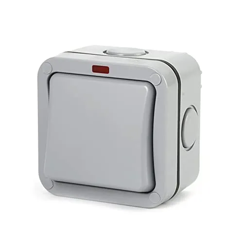 CENPEK Outdoor-Schalter, Wetterfeste Einzelschalter, IP66 geschaltete Steckdosenabdeckungen, 10A Outdoor Wand Wetterfeste Steckdosenbox