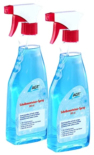 AGT Frostschutz: Scheibenenteiser, 2X 500 ml, schützt vor Wiedervereisung (Entfroster, Enteiserspray, Windschutzscheiben)