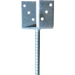 Pfostenträger U-Gabel 140 mm mit 200 mm Dolle