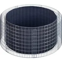 Gabiona Gabionen-Hochbeet rund 80 cm x Ø 202 cm Maschenw 5 cm x 10 cm