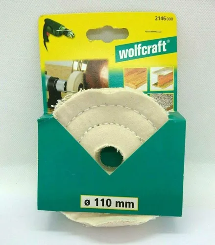 Wolfcraft Tuchscheibe Ø 110 mm 2146000 Polierscheibe Hochglanz- Polierer
