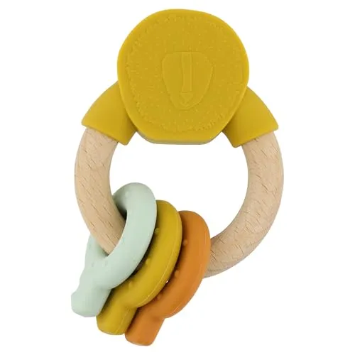 Trixie Aktivitätsring aus Holz aus Silikon, Mr. Lion in gelb von Trixie