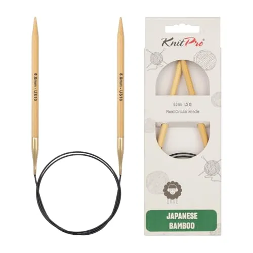 KnitPro K22231 Rundstricknadel, Bamboo, Braun, 60 cm x 6 mm