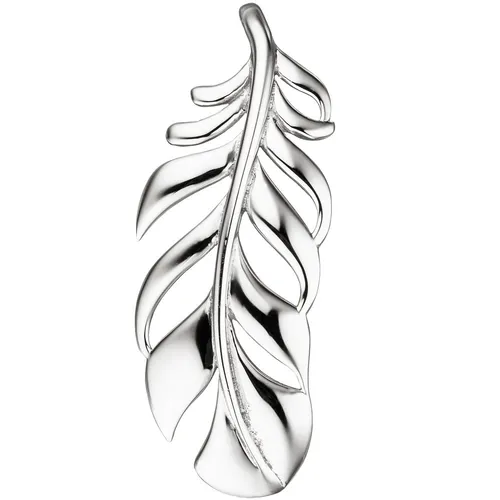 Glänzender 925 Silber Anhänger Feder für Damen - Stylischer Anhänger aus 925er Sterlingsilber, ideal für eleganten Halsschmuck. Perfekt für jeden Anlass und ein tolles Geschenk für Damen.