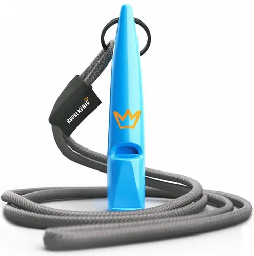 Rudelkönig Hundepfeife Trainingspfeife für Rückruftraining mit Pfeifenband, Hundepfeife, (1-St., Rudelkönig), professionell mit genormter Frequenz für die Hundeerziehung