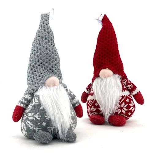 heimtexland ® Deko Wichtel Weihnachten mit Saugnapf 30 cm Fenster Dekoration Türstopper Strick Norweger Rot Typ711