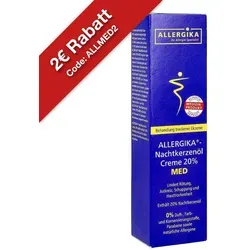 Allergika Nachtkerzenöl Creme 20% Med - Arzneimittel mit 20% Nachtkerzenöl, ideal zur Unterstützung der Hautregeneration und für trockene Haut. Schützen Sie Ihre Haut mit dieser hochwertigen Creme.