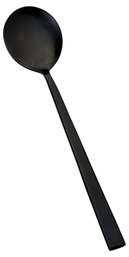 BITZ Servierlöffel, Löffel aus Edelstahl, Länge 24 cm, Schwarz