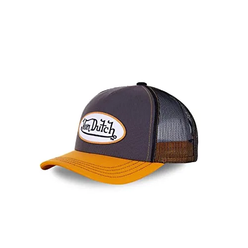 Tracker Kappe Herren Langlebig, Cap Herren, Bequem, Anti-Reizung, Grau/Orange, Einheitsgröße - Stylische Baseball Cap für Herren, bequem und anti-reizend, perfekt für jeden Anlass und ideal als Geschenk. Verstellbare Einheitsgröße für optimalen Tragekomfort.