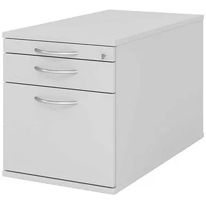 Hammerbacher Rollcontainer 80cm - Büroschrank mit 1 Schub und Hängekorb, ideal für effiziente Organisation im Büro; stabil und platzsparend mit Zentralverriegelung und 25kg belastbarer ORGA-Schublade.