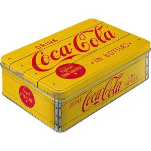 Nostalgic-Art Vorratsdose Coca-Cola Logo Yellow, aus Metall, 2,5 Liter, mit Motiv