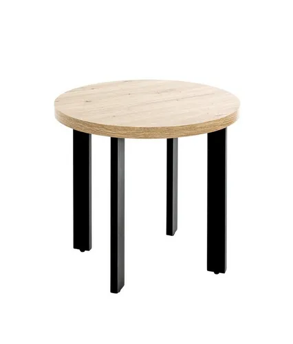freiraum Beistelltisch 54465, in eiche, schwarz, MDF, Metall - 46x50cm (HxD)