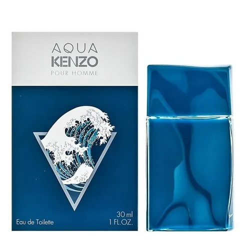 KENZO Aqua Kenzo Pour Homme Eau de Toilette 30 ml - Parfum für Männer, inspiriert von Wasser, vereint würzige pinke Beeren und Haselnussblätter für einen einzigartigen Duft. Perfekt für Wasserliebhaber, die frische und holzige Noten schätzen.