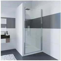 IMPTS Dusch-Drehtür Dusche Nische Duschtür Nischendusche, 80x185 cm, Sicherheitsglas, (Set, mit hochwertigen Aluminiumprofilen in Chrome) Duschtür Pendeltür Duschkabine Schwingtür Duschabtrennung 80 cm x 185 cm