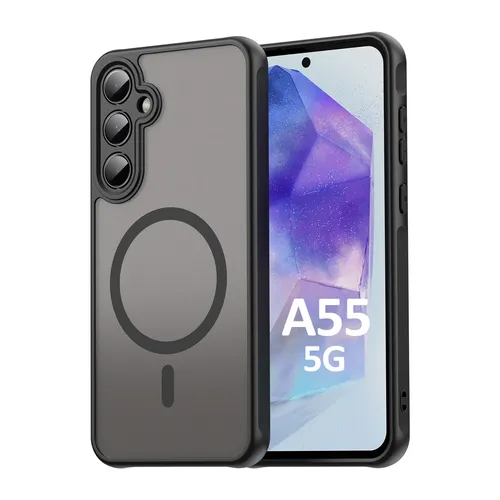 Magsafe Handyhülle für Samsung Galaxy A55 Matt Case Schutzhülle Schwarz