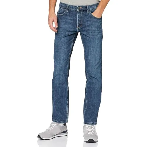 Wrangler Herren Red Kabel Straight Jeans, Authentic Blue, 33W/32L - Bequeme Straight-Fit Jeans für Herren, ideal für jeden Anlass. Authentisch auf der Taille sitzend, mit 5 Hosentaschen und ikonischen Wrangler-Details. Zeitlose Eleganz und hoher Tragekomfort.