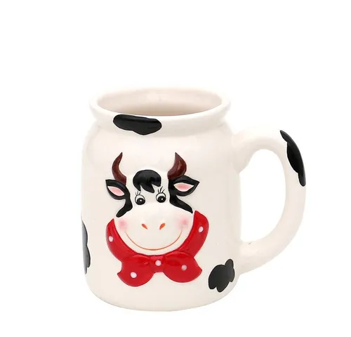 Dekohelden24 Tasse Keramik Tasse - Kuh -, ca. 12 x 9,5 x 11 cm., 1-tlg., Keramik
