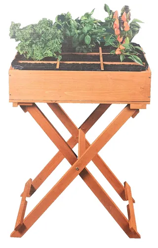 Parkside Kräuter Hochbeet klappbar mit Vlieseinsatz 58 x 38 x 75 cm - Hochbeet für Kräuter, klappbar und platzsparend, ideal für Balkon und Garten.