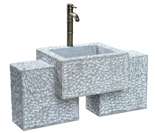 Gartenbrunnen Gmunden aus Granit – stilvoller Outdoor-Brunnen