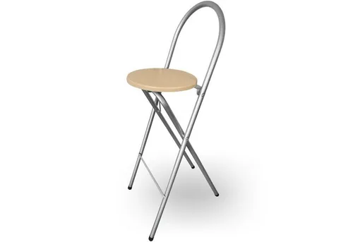 Barhocker Bill aus Holz mit Rückenlehne, 73,5 cm in braun von KMH