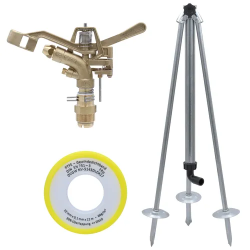 Teilkreisregner RC185, 1  1/4 Zoll, Regner, Impulsregner, Komplettset mit Stativ