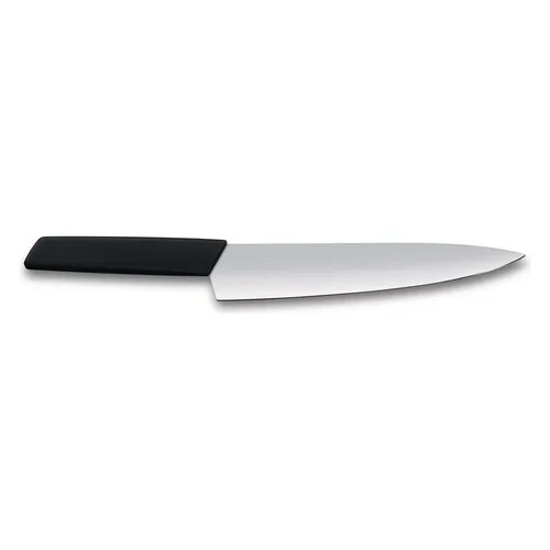 Victorinox Swiss Modern Tranchiermesser Schwarz 22 cm - Küchenmesser mit ergonomischem Kunststoffgriff, ideal zum präzisen Schneiden von Fleisch wie Roastbeef und Steak. Spülmaschinengeeignet für einfache Reinigung.