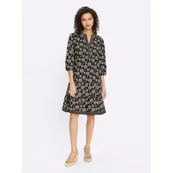 heine Etuikleid Druck-Kleid 3/4-Arm schwarz 40 in schwarz von Heine