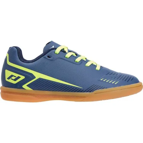 Pro Touch Kinder Fussball-Hallenschuhe Ind Speedlite IV IN - Dark Navy/Yellow - Fußballschuhe für Kinder in Größe 39, ideal für Hallenspiele mit optimierter Dämpfung und hervorragendem Grip.