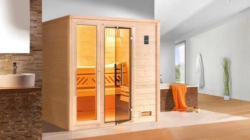 Weka Massivholzsauna Bergen 2 o. Ofen mit Glastür