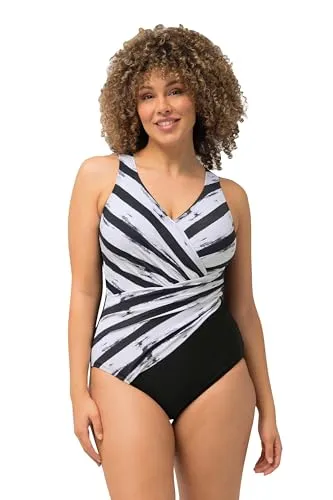 Ulla Popken Damen Badeanzug Dana, Schwarz, Größe 58 von Ulla Popken