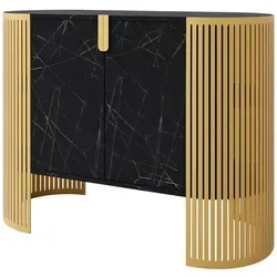 Mirjan24 Kommode in Gold und Schwarz, oval in gold von Mirjan24