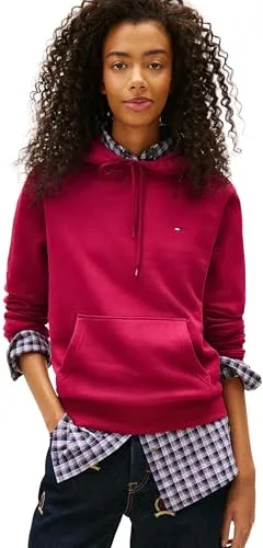 Tommy Jeans Tjw Reg S Flag Hoodie Dw0dw19958 Kapuzenpullover, Violett (Lavish Cerise), Größe M für Damen, Violett (Lavish Cerise), 38
