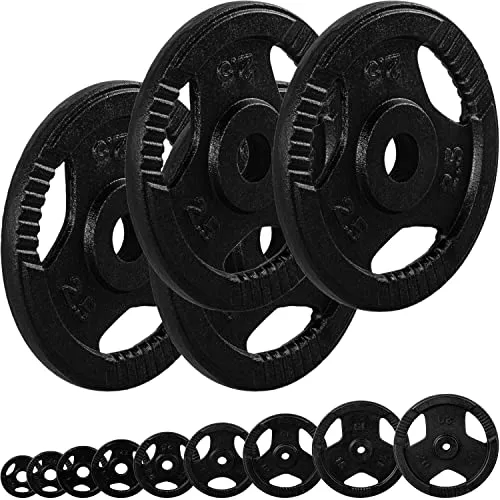 MOVIT® Hantelscheiben Set PRO, Gusseisen Gripper, 4x 2,5kg - Das MOVIT Hantelscheiben Set PRO mit 4 x 2,5 kg bietet eine robuste und langlebige Lösung für Ihr Training. Ideal zur Erweiterung Ihres Equipments, auch ohne Hantelstange nutzbar. Schadstoffgeprüft für sicheres Training.