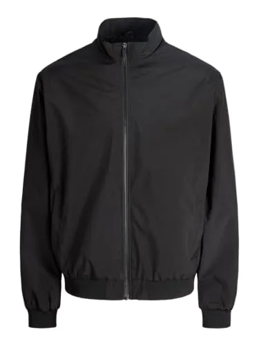 Jack & Jones Bomberjacke JJECHARGE STAND COLLAR BOMBER NOOS in Schwarz XXL - Modische Bomberjacke mit Stehkragen aus 100% Polyester. Pflegeleicht und ideal für den täglichen Einsatz. Perfekt für einen lässigen Look!