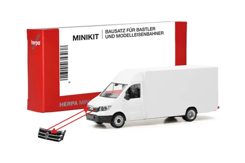 herpa 014076 MiniKit MAN TGE / VW Crafter Paketverteilfahrzeug - weiß 1:87 NE...